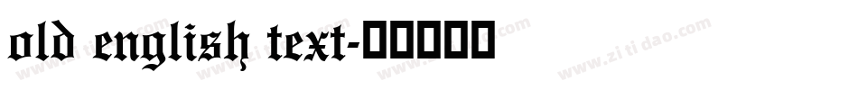 old english text字体转换